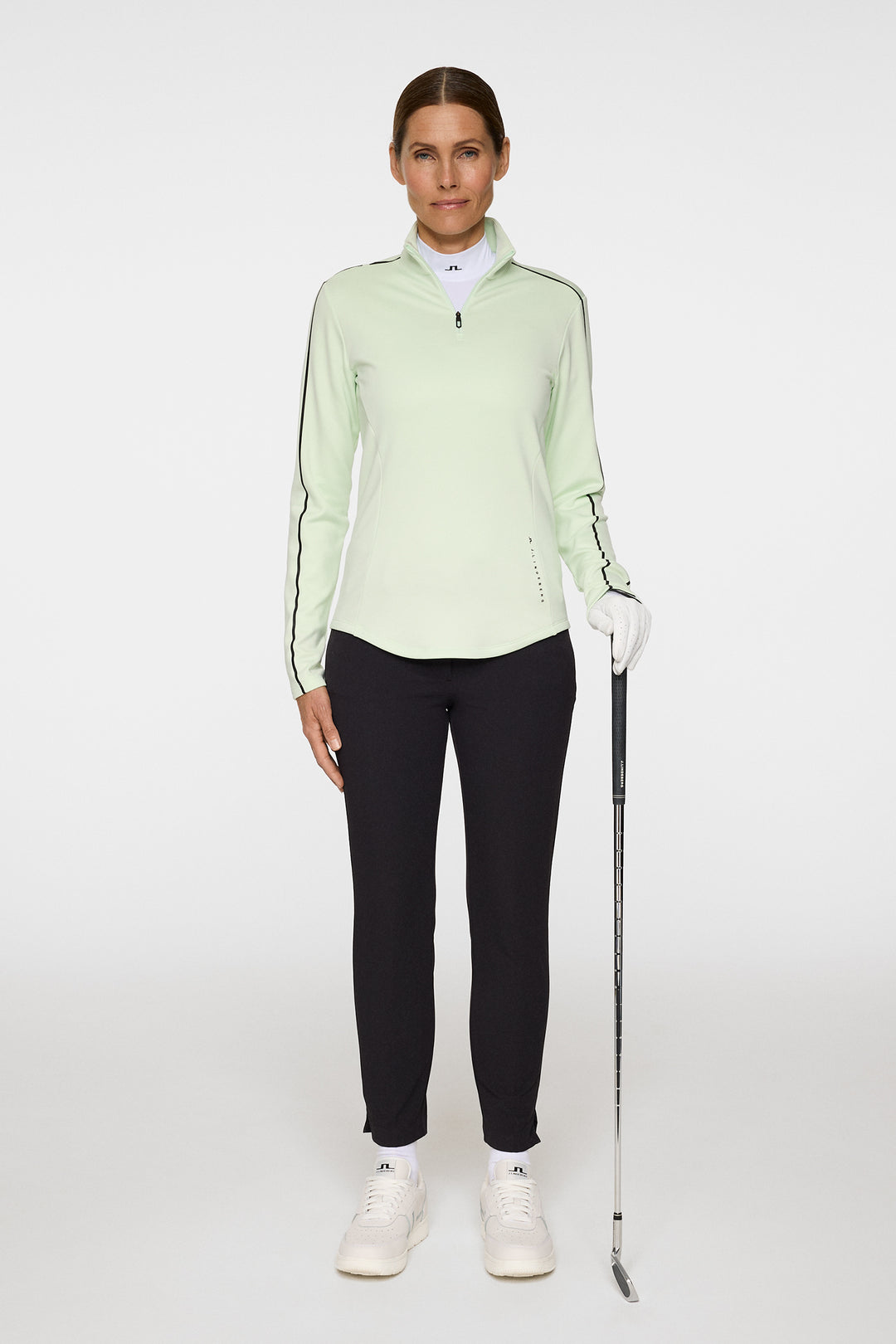 J.Lindeberg Women's NEFE Quarterzip Midlayer - AMBROSIA