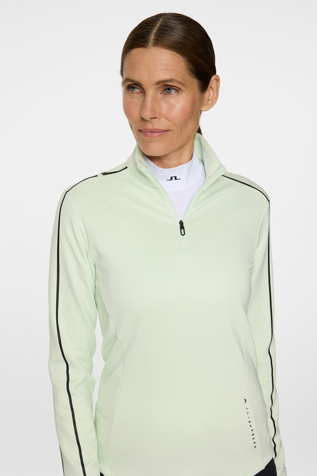 J.Lindeberg Women's NEFE Quarterzip Midlayer - AMBROSIA