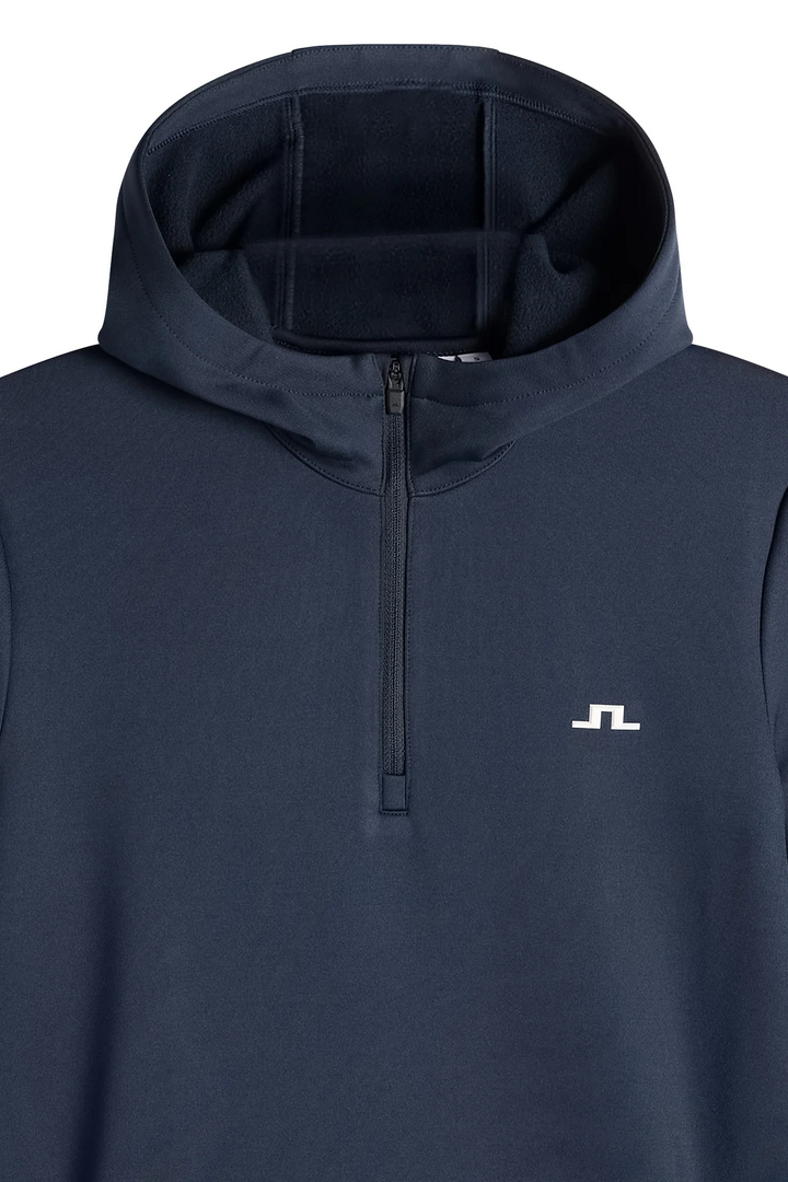 J.Lindeberg Women's Aerielle Quarter Zip Hood - NAVY
