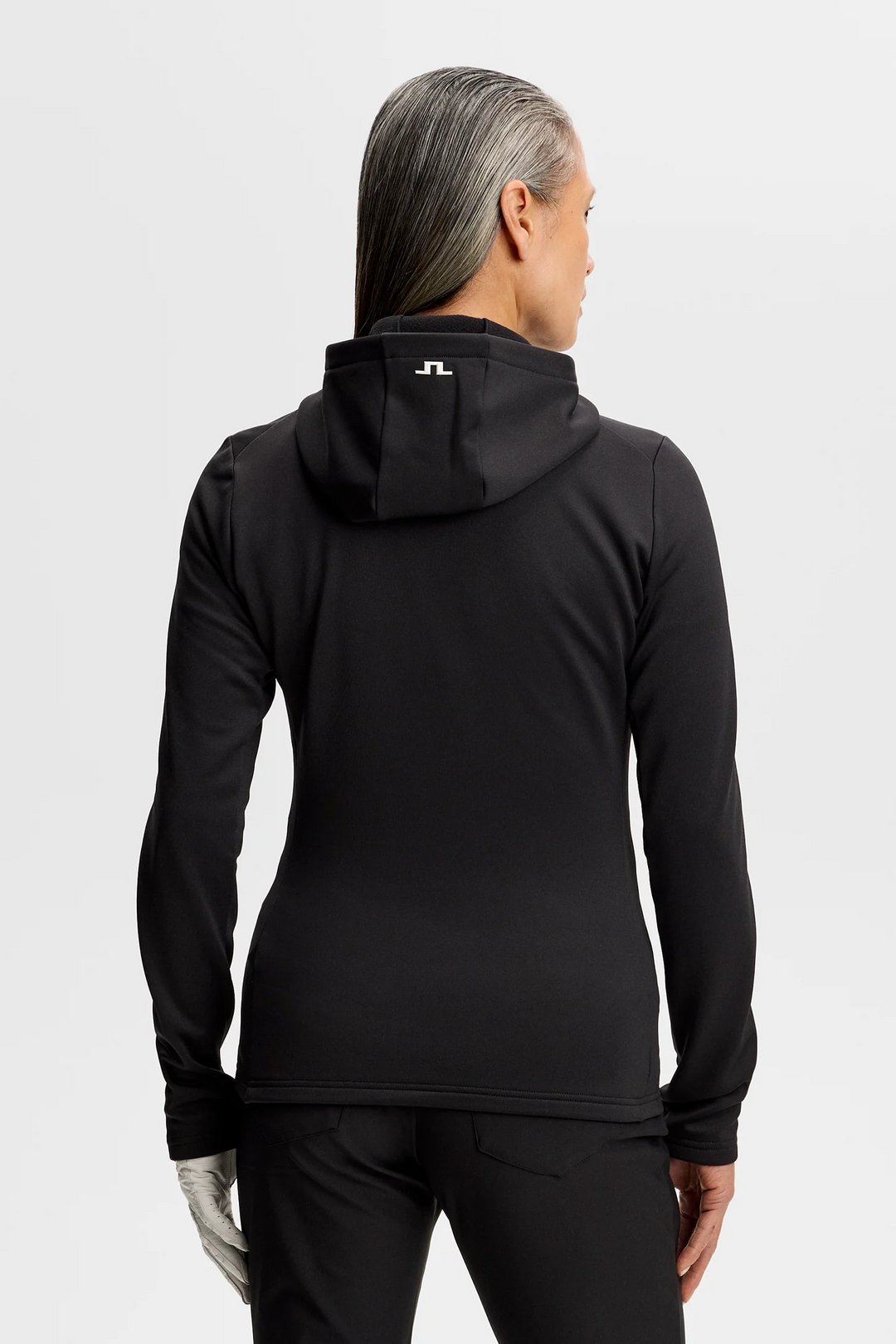 J.Lindeberg Women's Aerielle Quarter Zip Hood - BLACK