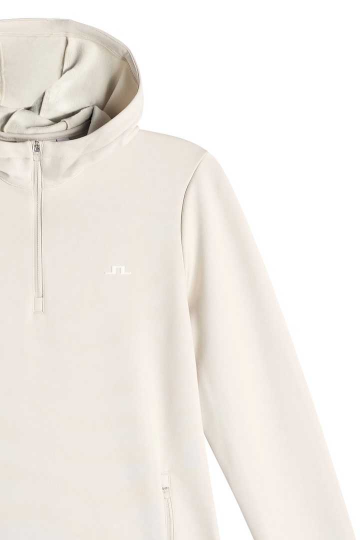 J.Lindeberg Women's Aerielle Quarter Zip Hood - MOONBEAM