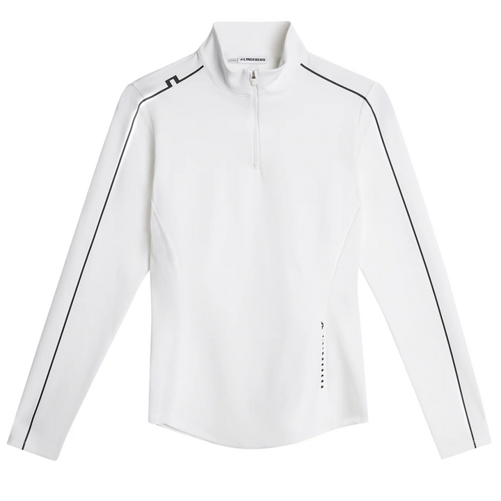 J.Lindeberg Women's Adiola Quarter Zip Mid Layer - WHITE