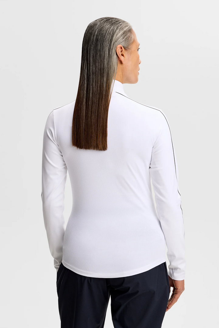 J.Lindeberg Women's Adiola Quarter Zip Mid Layer - WHITE