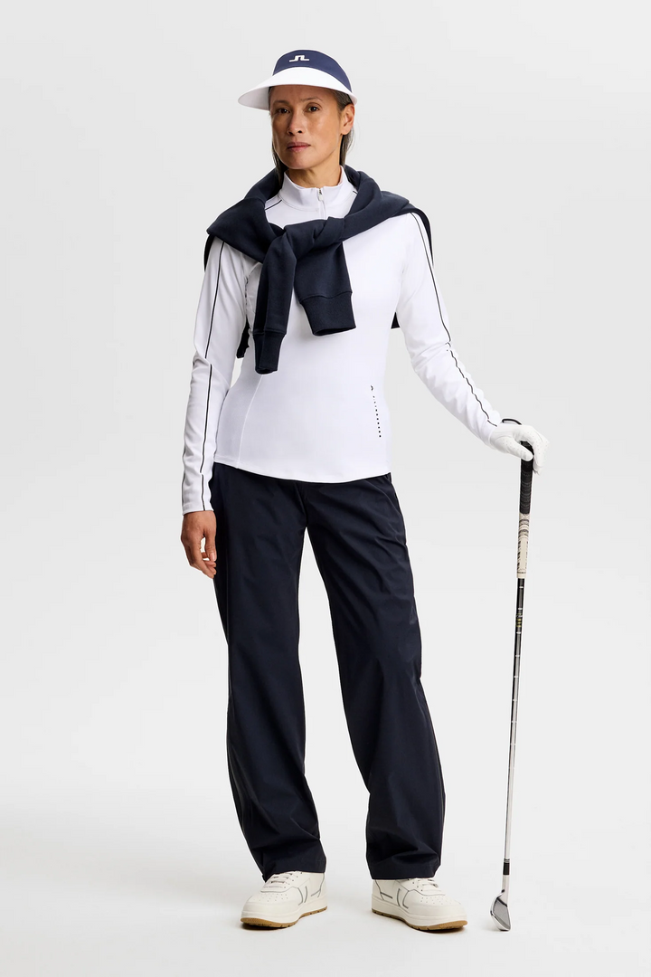 J.Lindeberg Women's Adiola Quarter Zip Mid Layer - WHITE