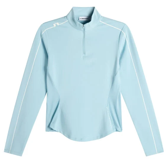 J.Lindeberg Women's Adiola Quarter Zip Mid Layer - FORGET ME NOT