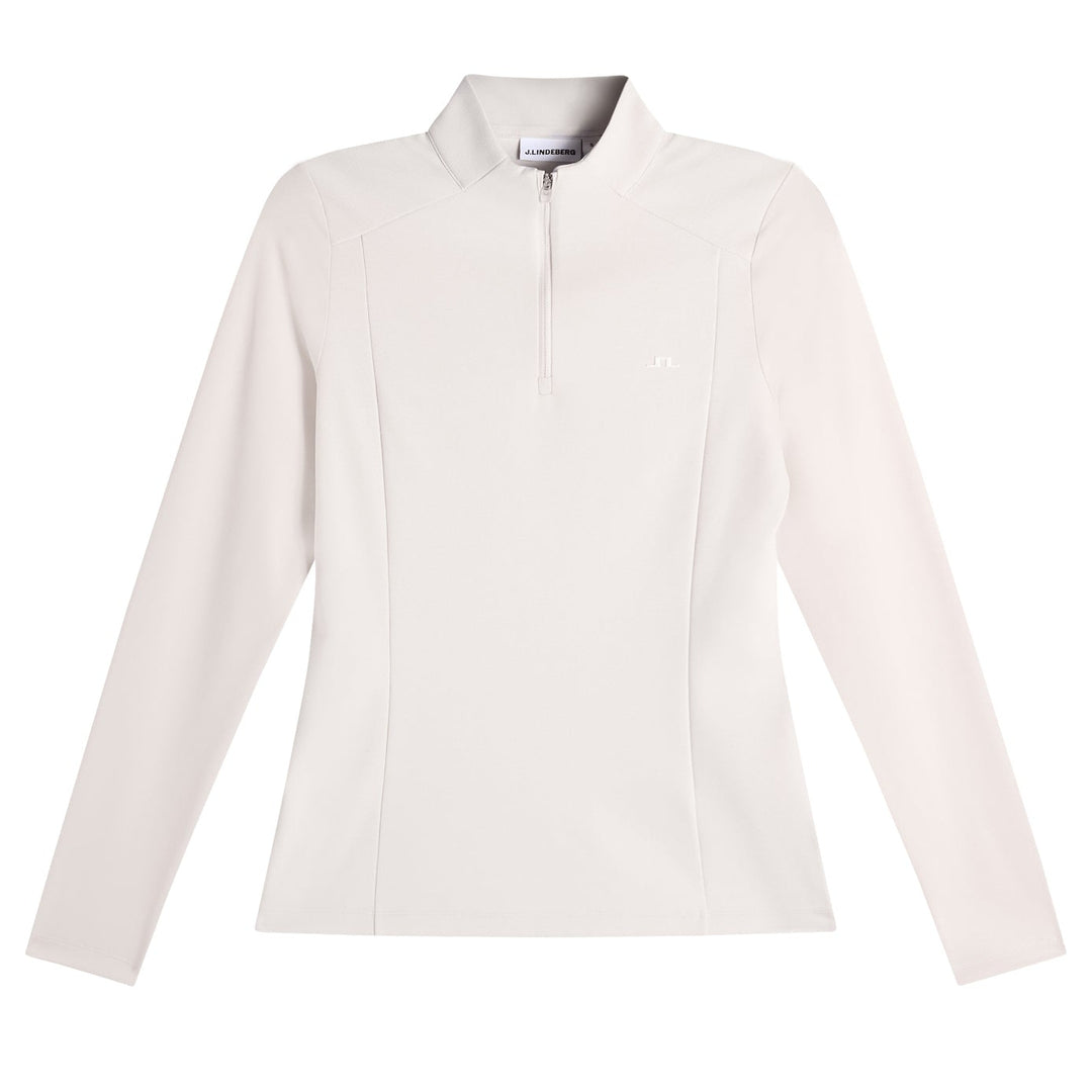 J.Lindeberg Women's Cindy Quarter Zip Mid Layer - MOONBEAM