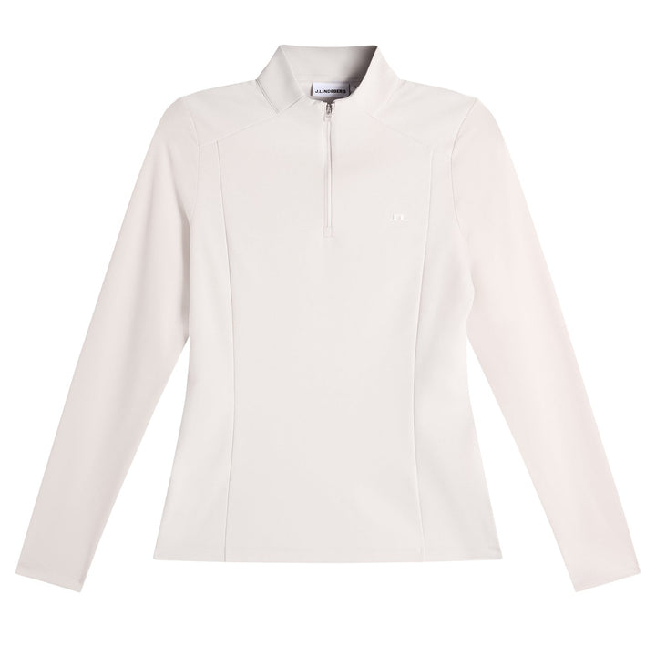 J.Lindeberg Women's Cindy Quarter Zip Mid Layer - MOONBEAM