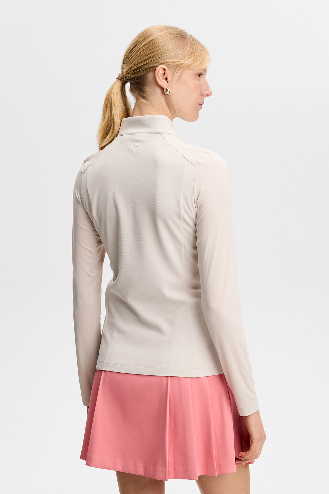 J.Lindeberg Women's Cindy Quarter Zip Mid Layer - MOONBEAM