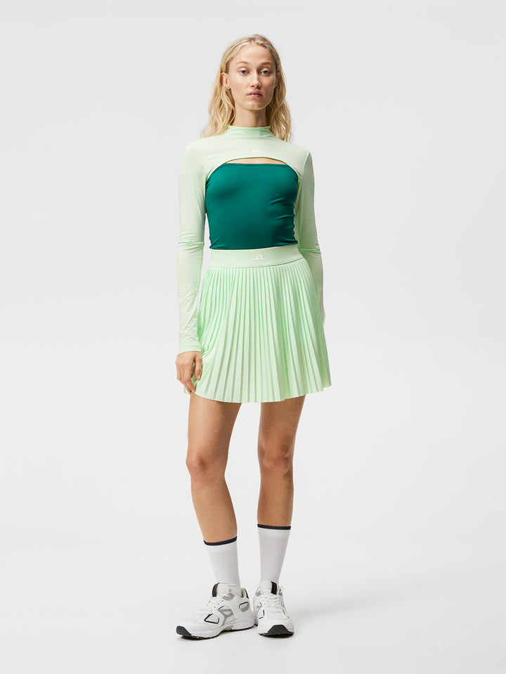 J.Lindeberg Womens Danielle Top Long Sleeve - PATINA GREEN