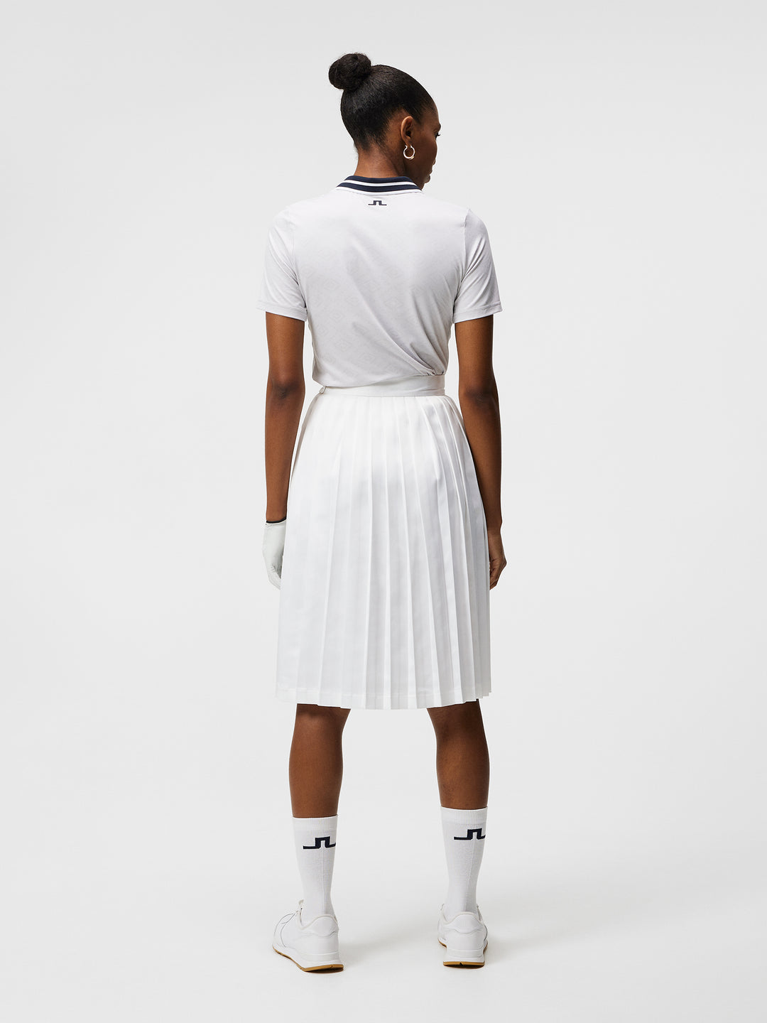 J.Lindeberg Womens Sammy Tech Polo Shirt Short Sleeve - CLOUD WHITE