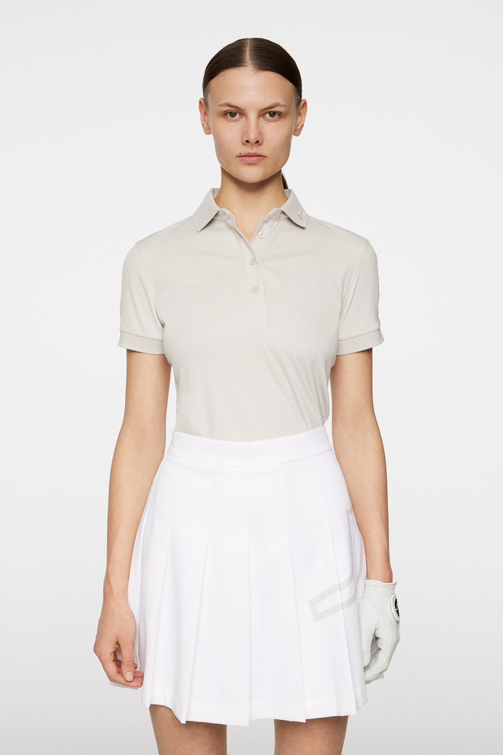 J.Lindeberg Women's TOUR TECH Polo - MOONBEAM
