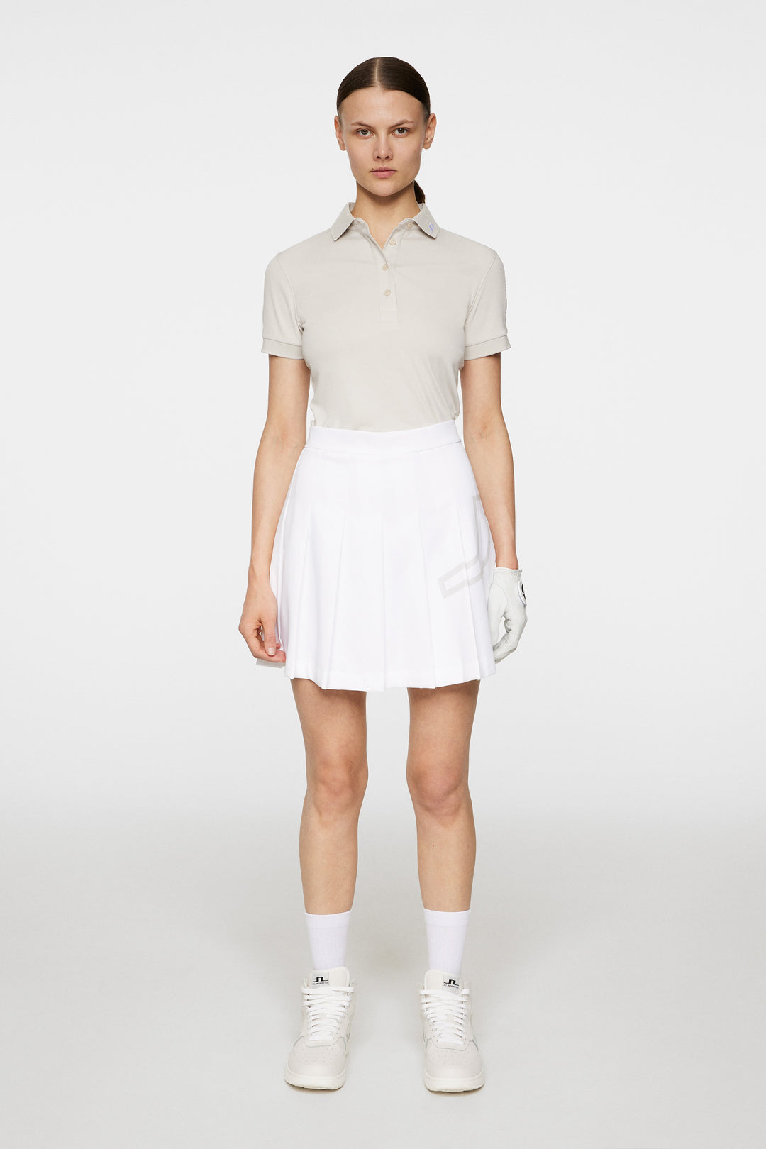 J.Lindeberg Women's TOUR TECH Polo - MOONBEAM
