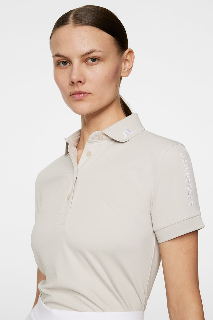 J.Lindeberg Women's TOUR TECH Polo - MOONBEAM