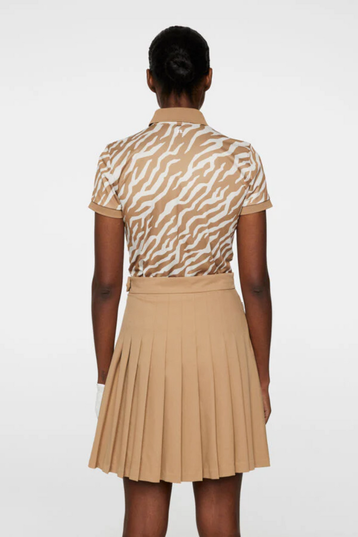 J.Lindeberg Women's TOUR TECH PRINT Polo - TOUR TIGERS EYE