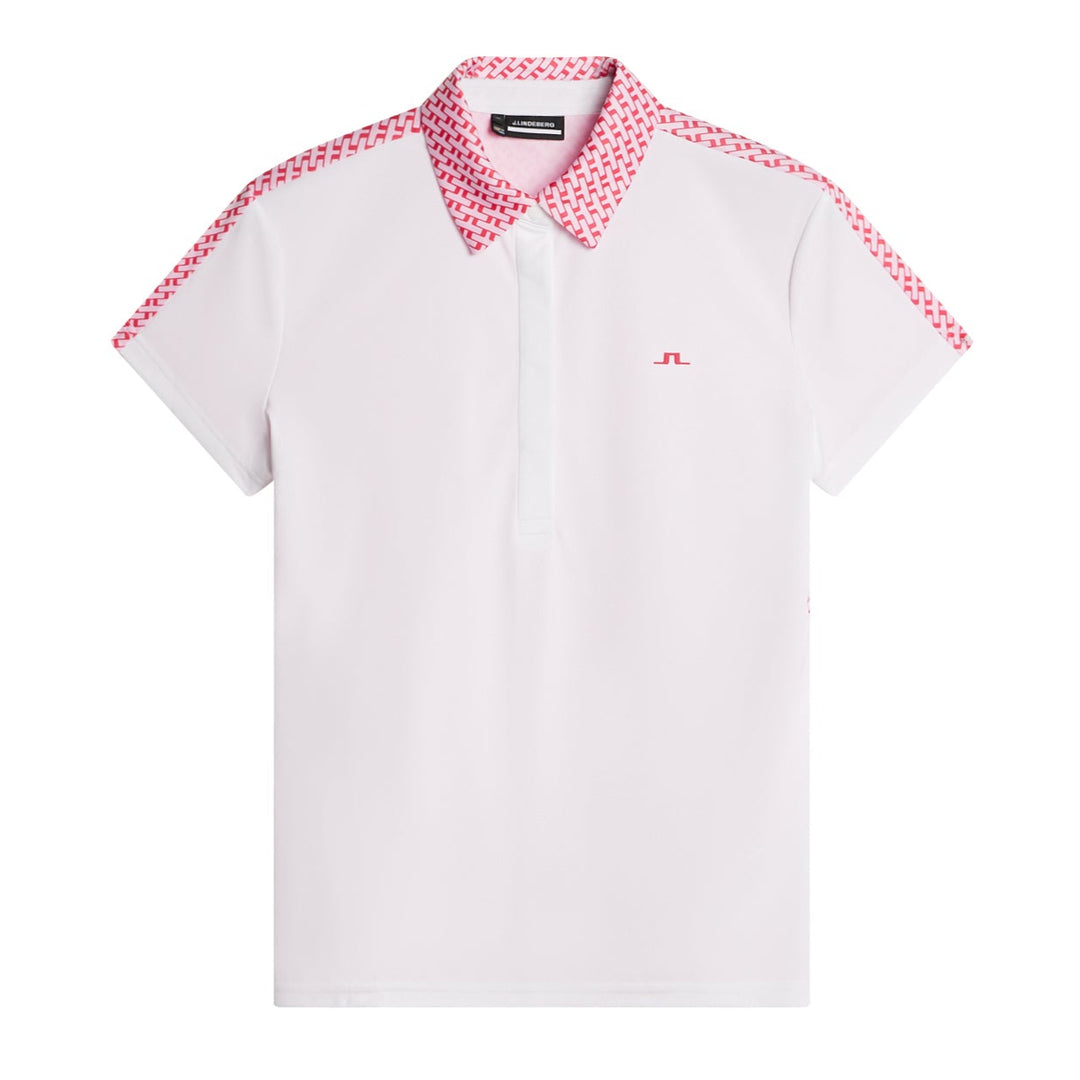 J.Lindeberg Women's CARA Print Polo - WHITE