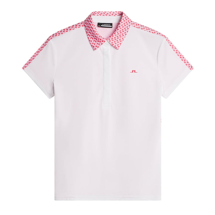 J.Lindeberg Women's CARA Print Polo - WHITE