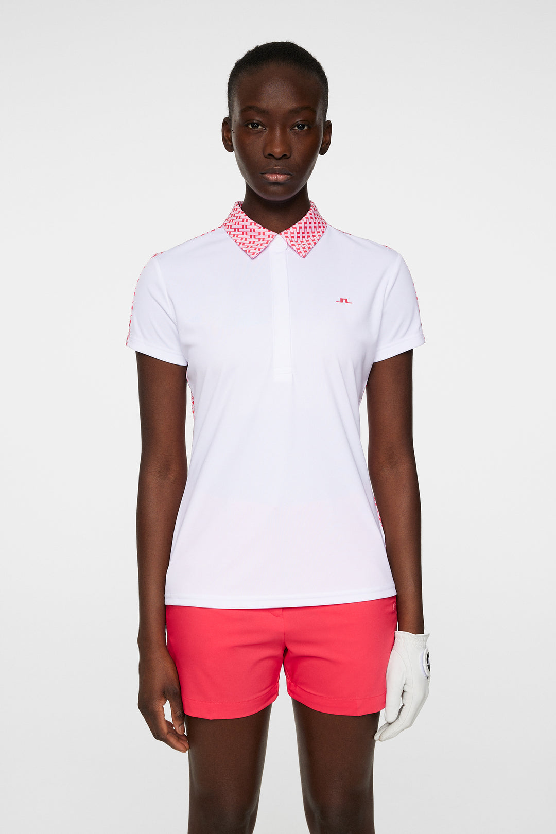 J.Lindeberg Women's CARA Print Polo - WHITE
