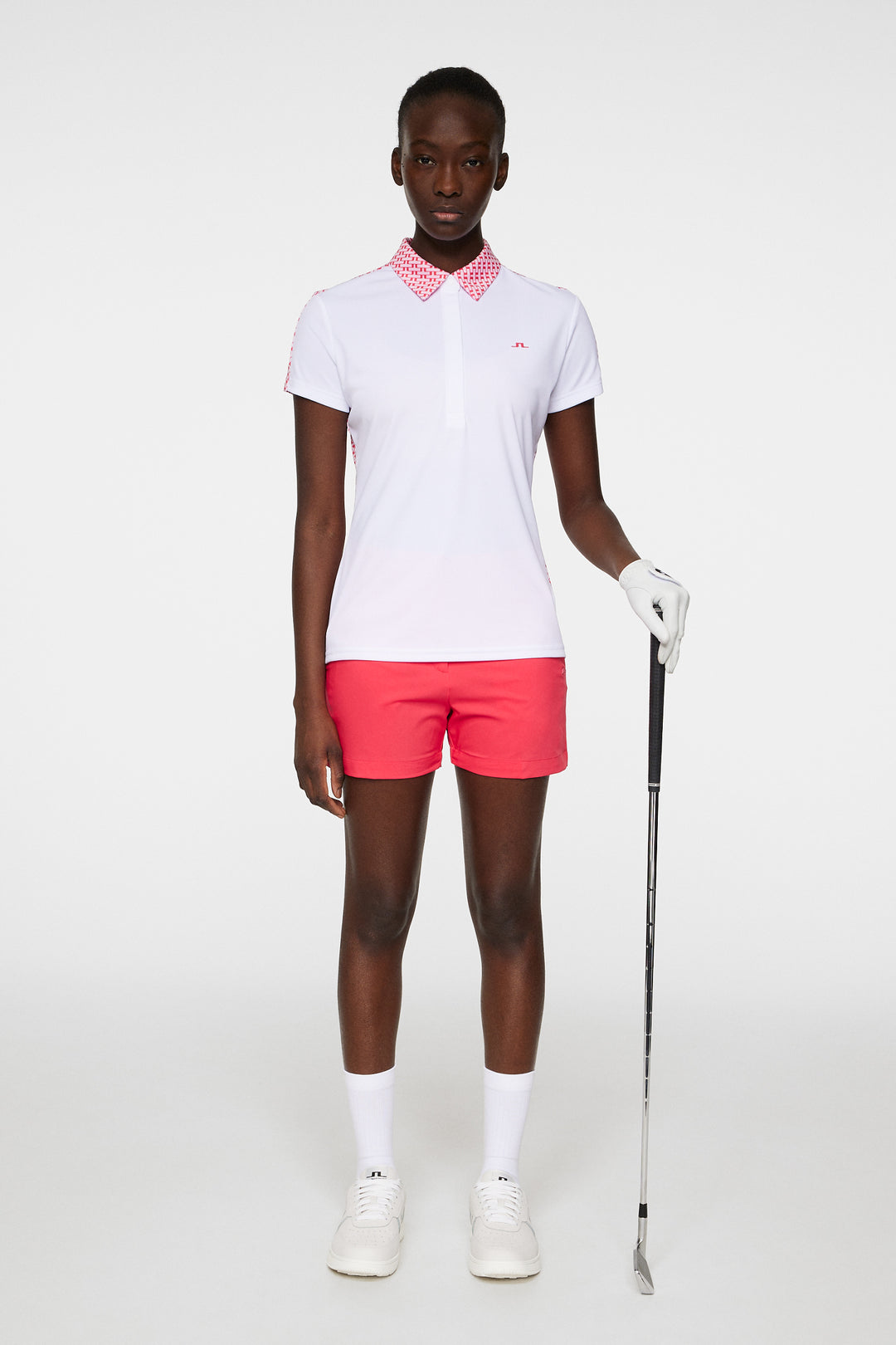 J.Lindeberg Women's CARA Print Polo - WHITE