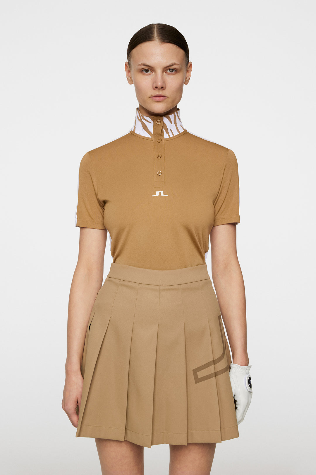 J.Lindeberg Women's PIP Polo - TIGERS EYE