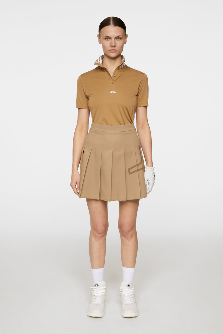 J.Lindeberg Women's PIP Polo - TIGERS EYE
