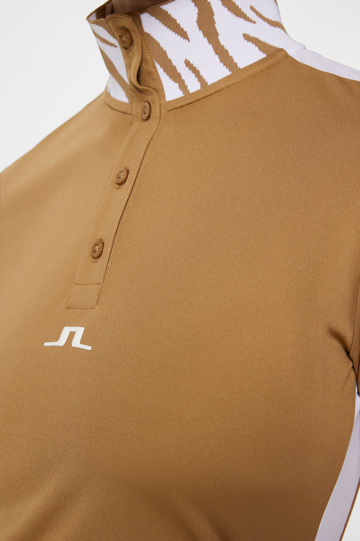 J.Lindeberg Women's PIP Polo - TIGERS EYE