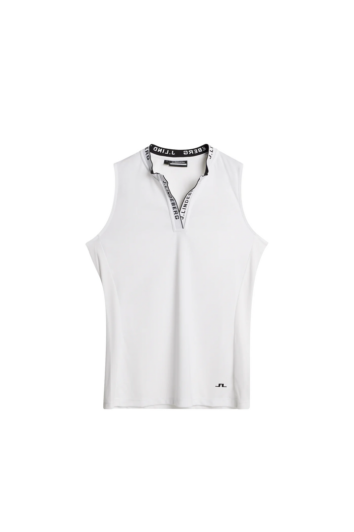J.Lindeberg Women's LEYA Sleeveless Polo - WHITE
