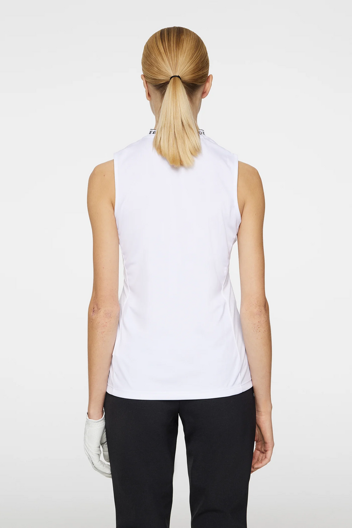 J.Lindeberg Women's LEYA Sleeveless Polo - WHITE