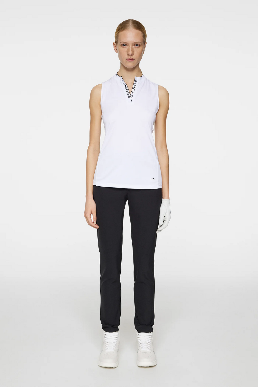 J.Lindeberg Women's LEYA Sleeveless Polo - WHITE