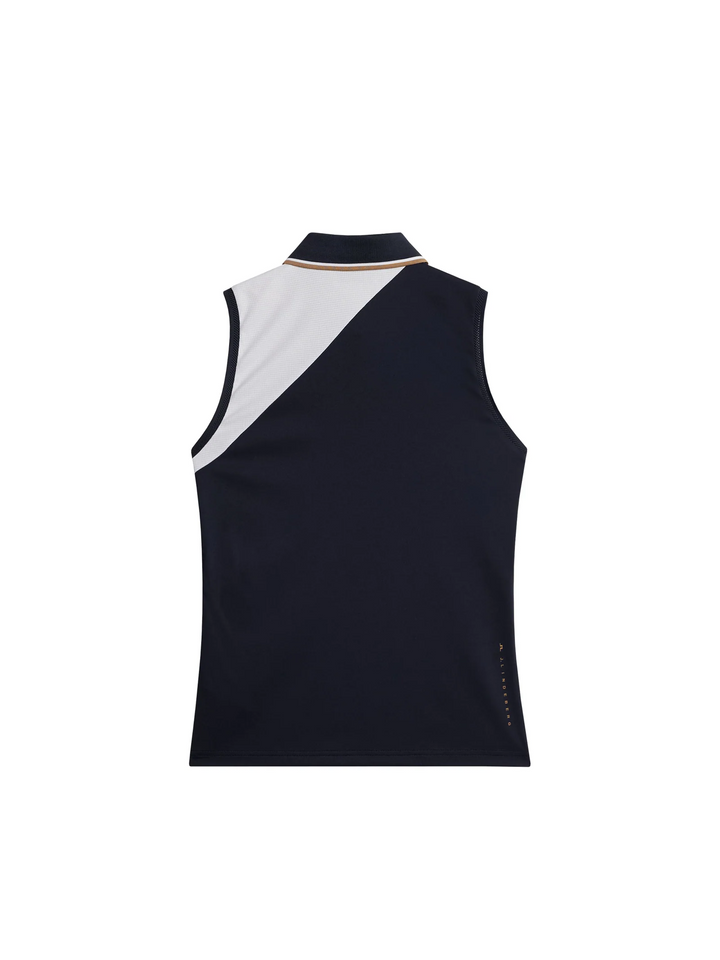 J.Lindeberg Women's SWING Sleeveless Polo - JL NAVY