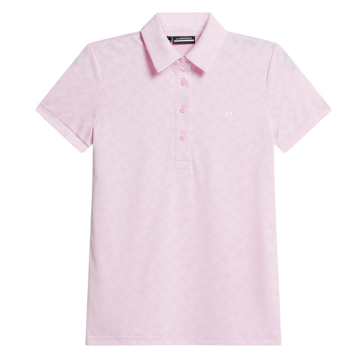 J.Lindeberg Women's ALAYA Jacquard Polo - NOSEGAY PINK