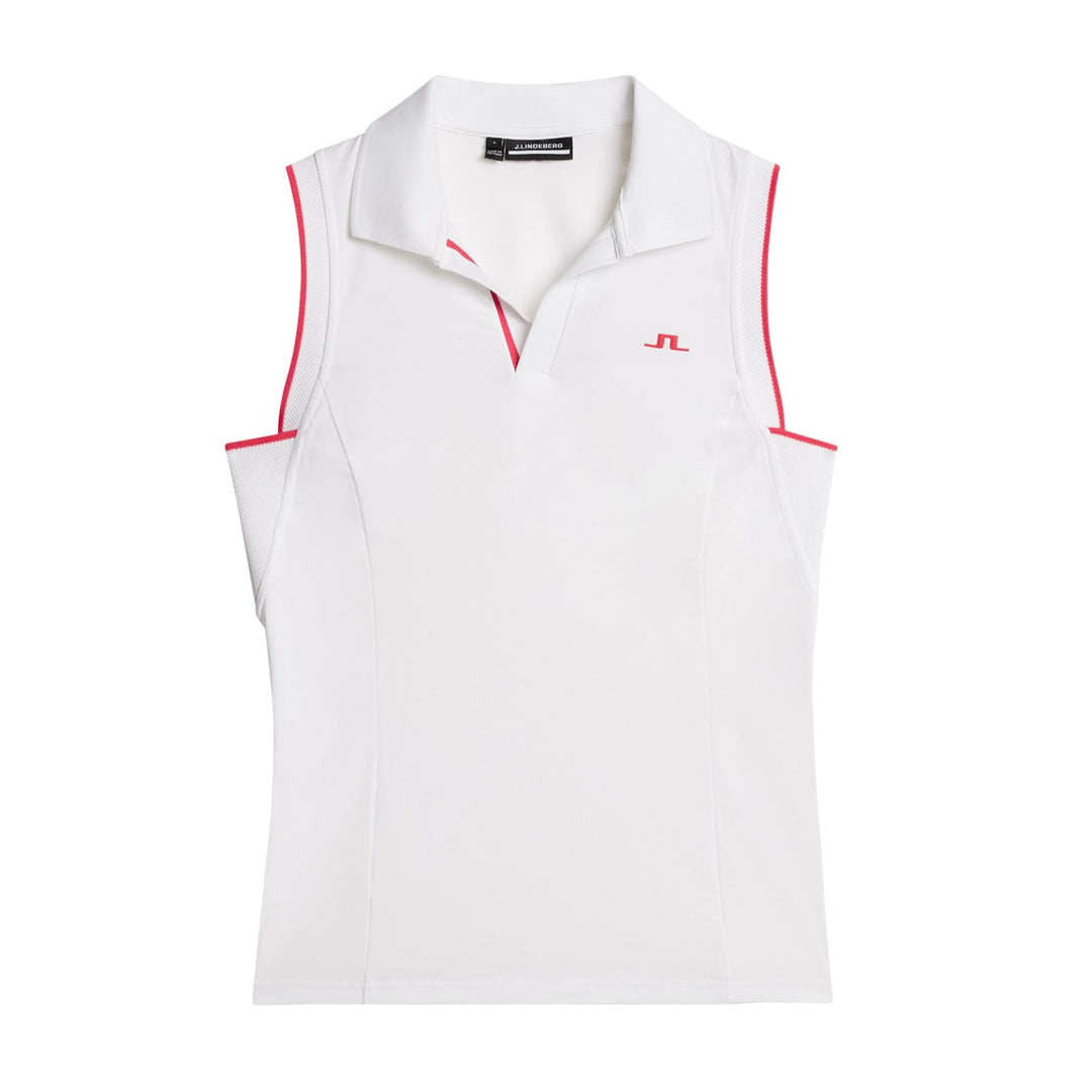 J.Lindeberg Women's VIOLA Sleeveless Polo - WHITE