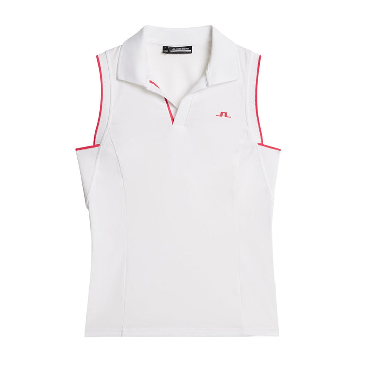 J.Lindeberg Women's VIOLA Sleeveless Polo - WHITE