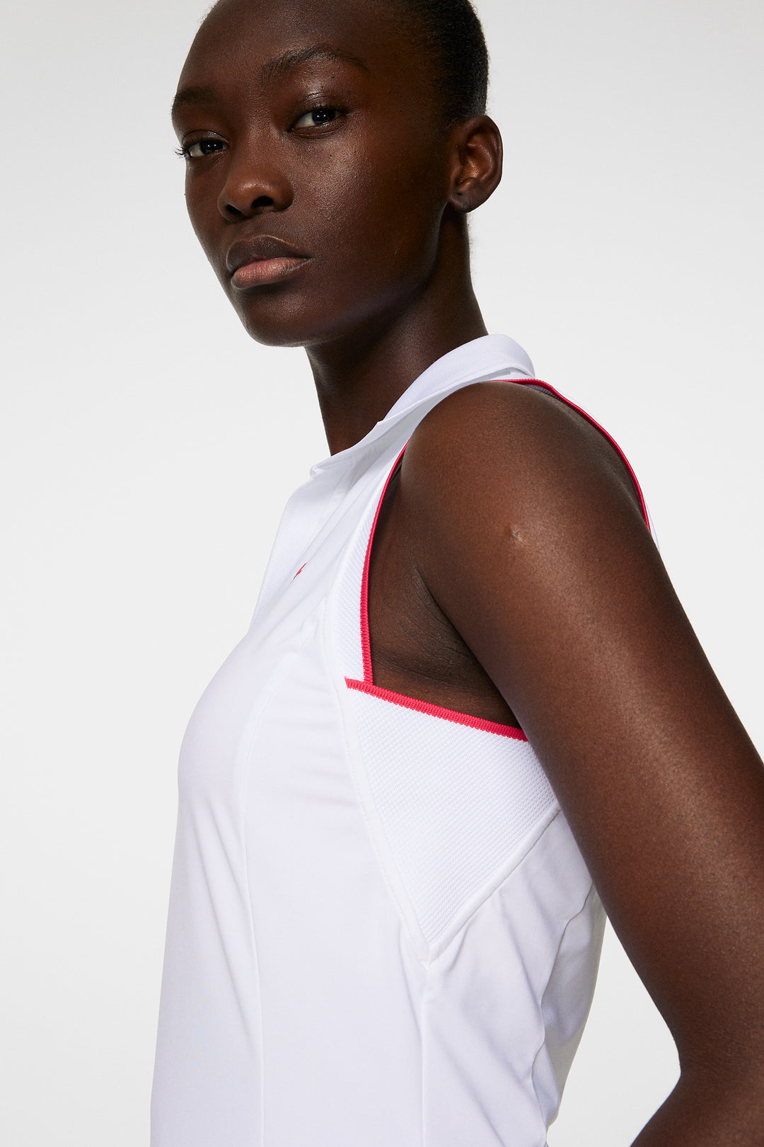 J.Lindeberg Women's VIOLA Sleeveless Polo - WHITE