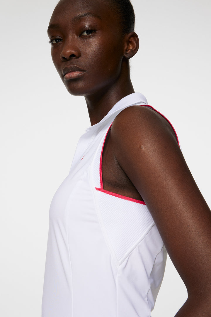 J.Lindeberg Women's VIOLA Sleeveless Polo - WHITE