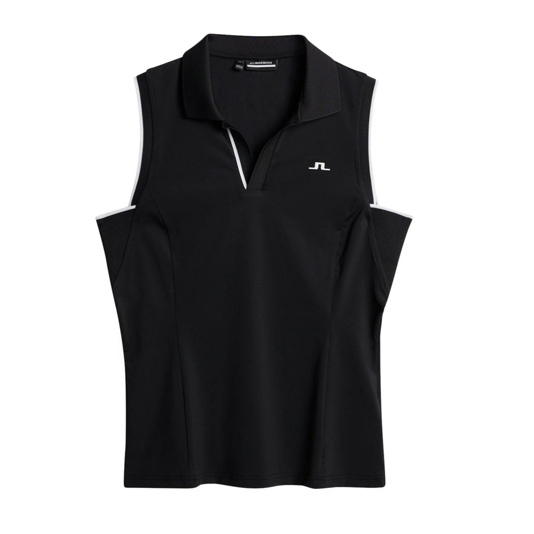 J.Lindeberg Women's VIOLA Sleeveless Polo - BLACK