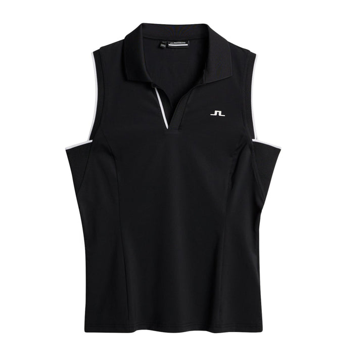 J.Lindeberg Women's VIOLA Sleeveless Polo - BLACK