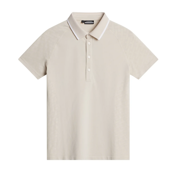 J.Lindeberg Women's BAILEY Seamless Polo - TOUR JACQUARD MOONBEAM