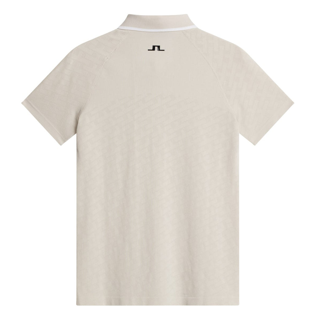 J.Lindeberg Women's BAILEY Seamless Polo - TOUR JACQUARD MOONBEAM