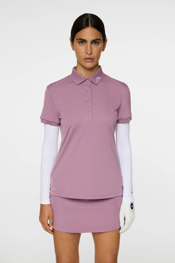 J.Lindeberg Women's TOUR TECH Polo - VERY GRAPE