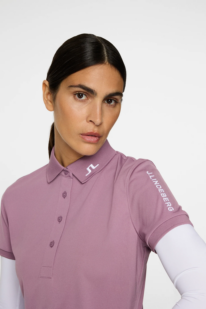 J.Lindeberg Women's TOUR TECH Polo - VERY GRAPE
