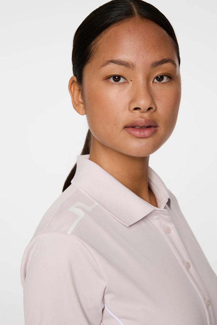 J.Lindeberg Women's LEYLA Polo - GREY LILAC
