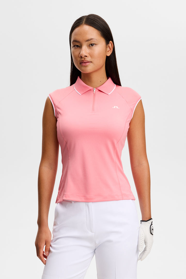 J.Lindeberg Women's Lei Polo - FLAMINGO PLUME