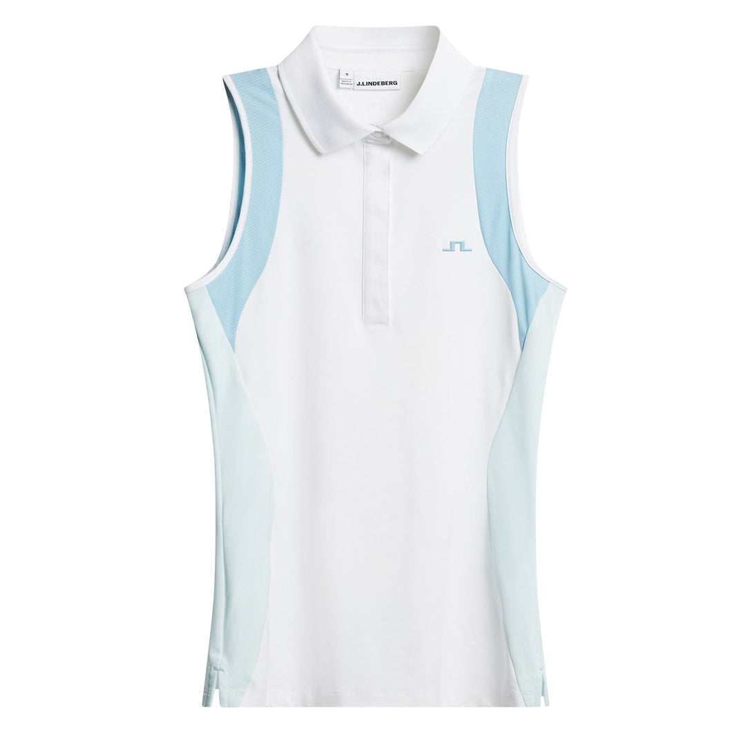 J.Lindeberg Women's Krissi Sleeveless Polo - WHITE