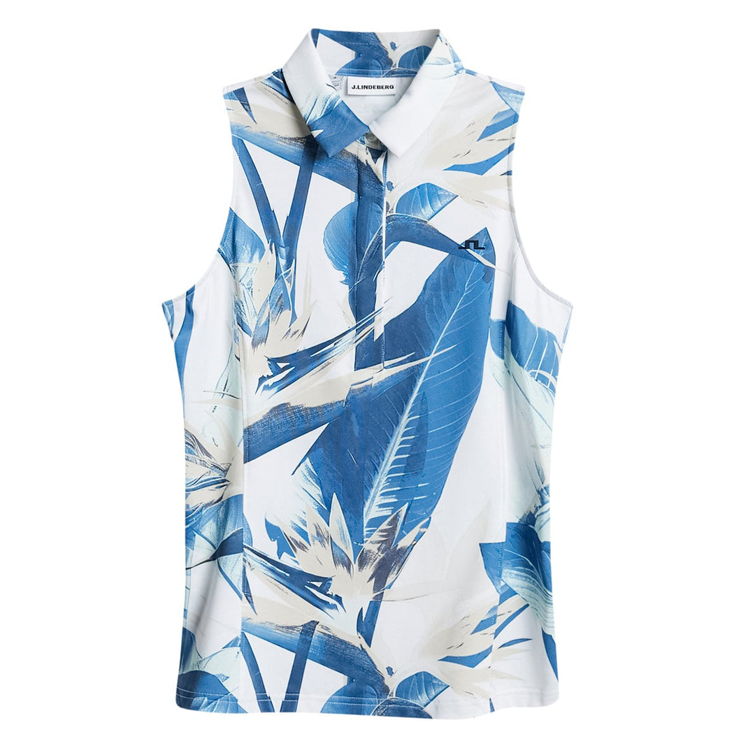 J.Lindeberg Women's Dena Print Polo - PARADISE SKYLIGHT