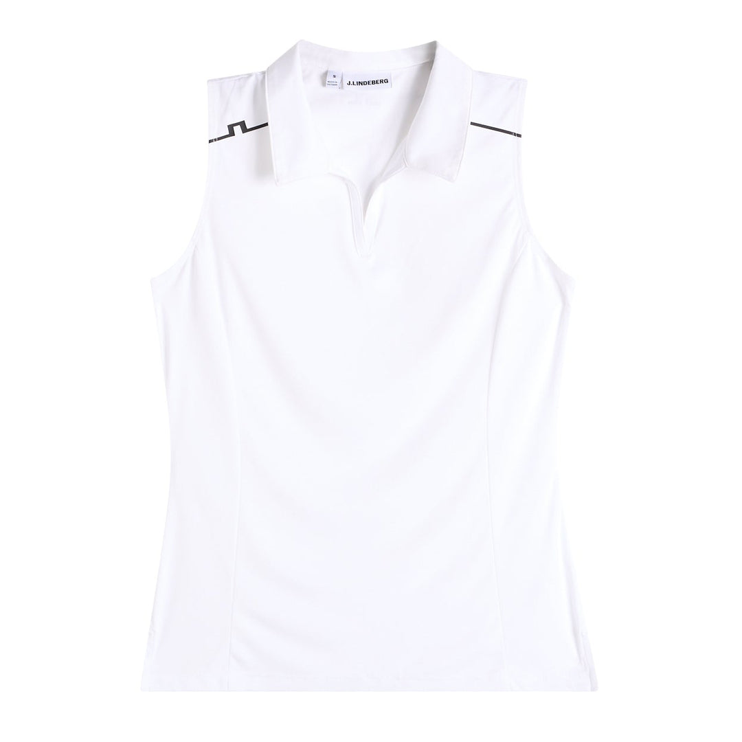 J.Lindeberg Women's Leah Sleeveless Polo - WHITE