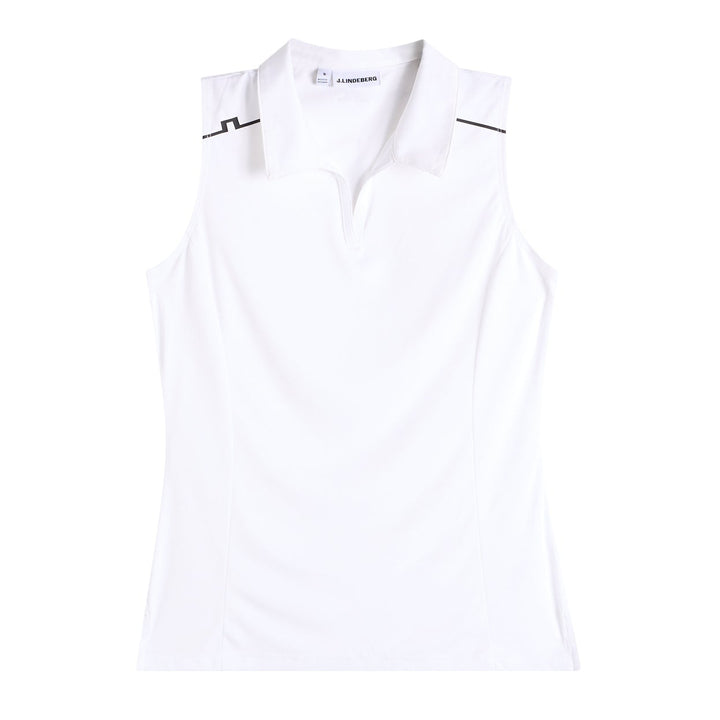 J.Lindeberg Women's Leah Sleeveless Polo - WHITE