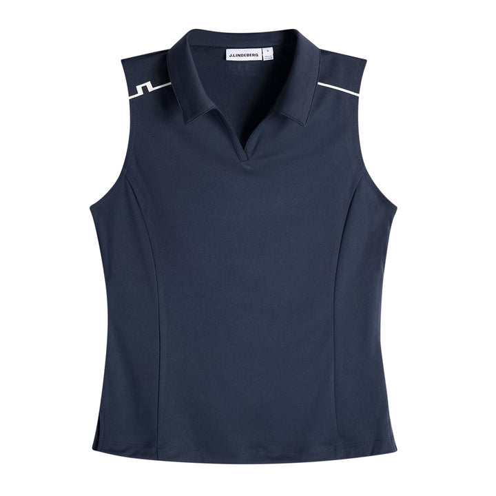 J.Lindeberg Women's Leah Sleeveless Polo - NAVY