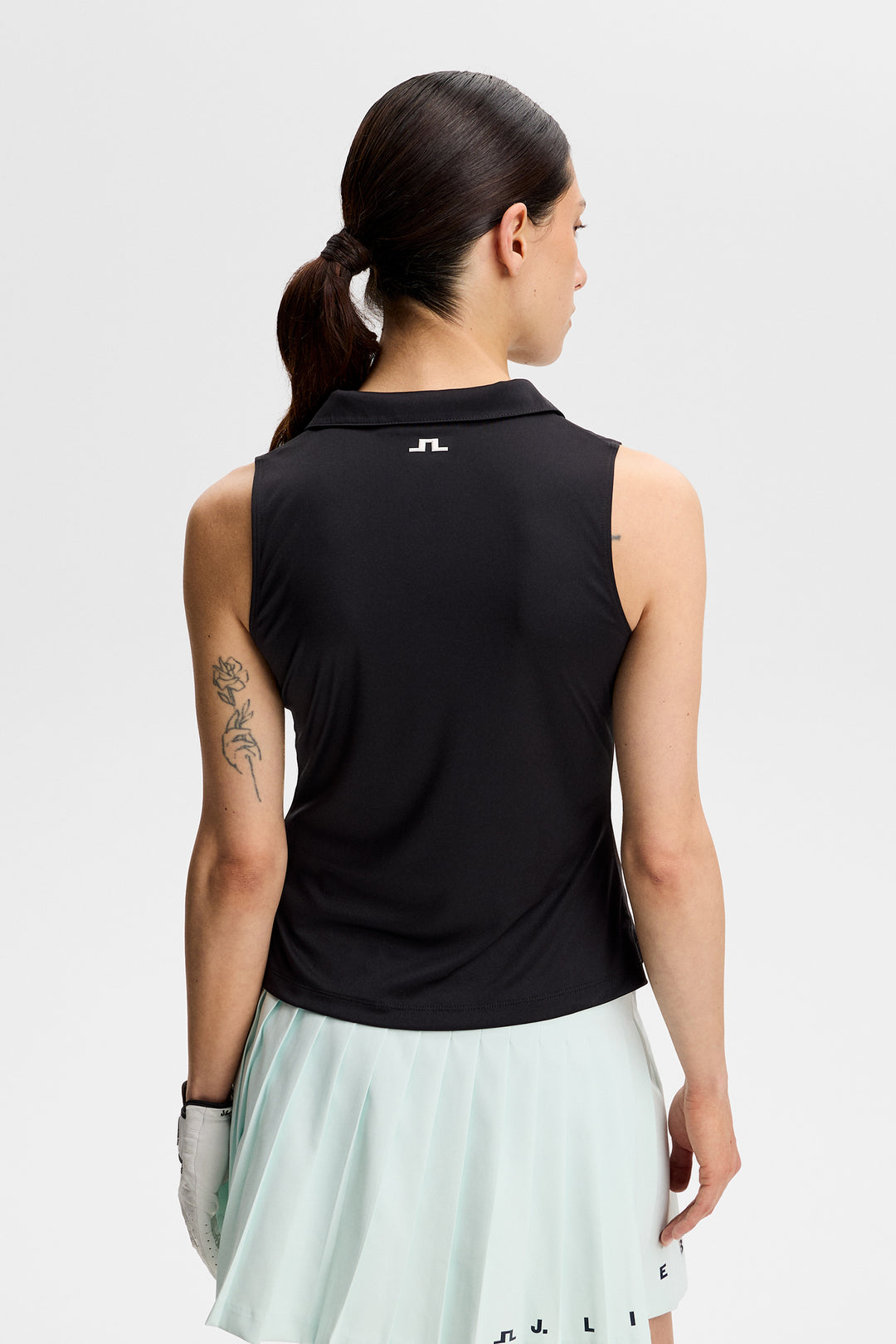 J.Lindeberg Women's Leah Sleeveless Polo - BLACK