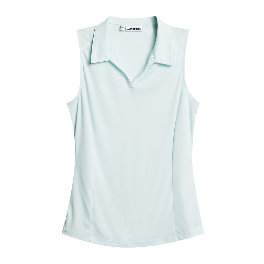 J.Lindeberg Women's Leah Sleeveless Polo - SKY LIGHT