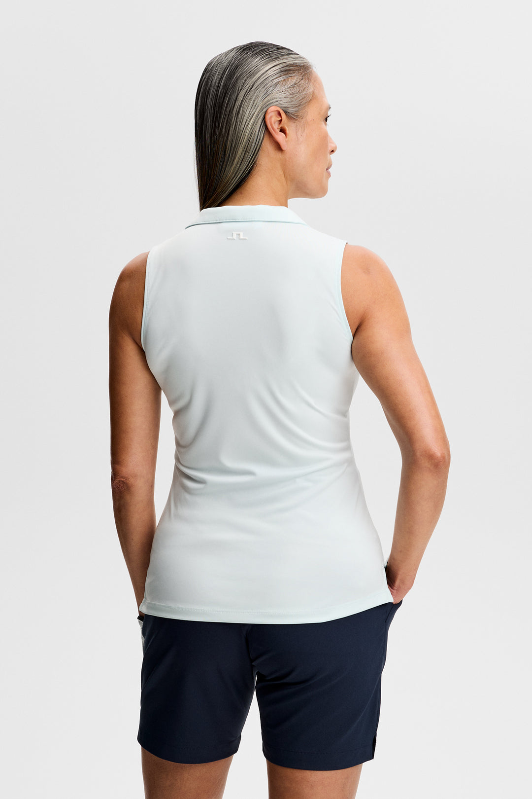 J.Lindeberg Women's Leah Sleeveless Polo - SKY LIGHT